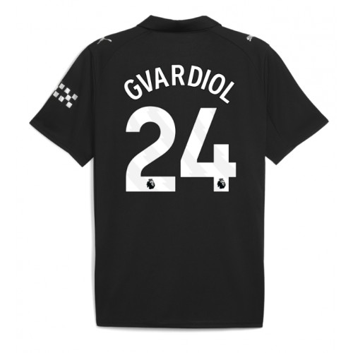 Manchester City Josko Gvardiol #24 Replika Bortatröja 2025-26 Kortärmad Manchester City Josko Gvardiol #24 Replika Bortatröja 2025-26 Kortärmad